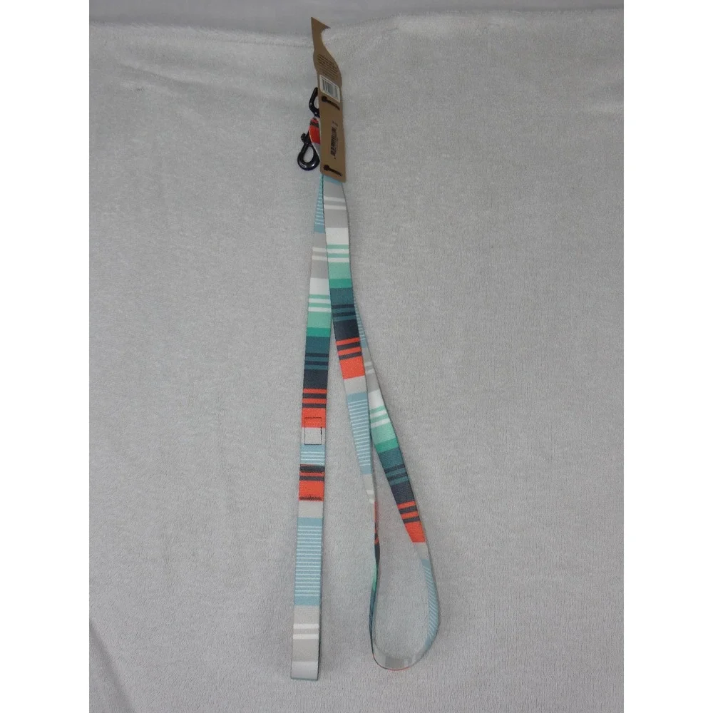 Leeds Dog Supply Birmingham Dog Leash Large 6ft Multi Color Striped Nylon Lead